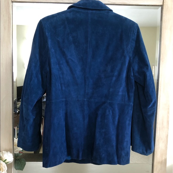 Blue Leather Jacket - Picture 6 of 6